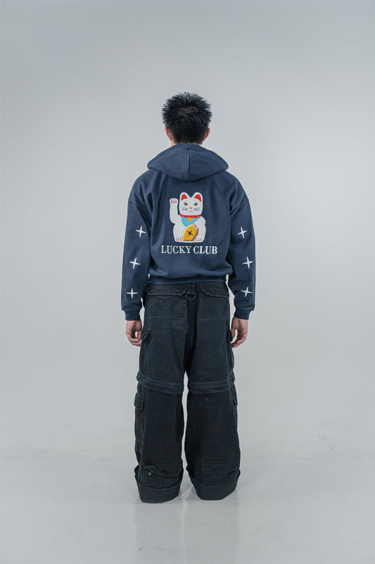 LUCKY CAT ZIP HOODIE